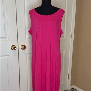 Zenana Outfitters Fuchsia Sleeveless Midi Dress